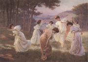 Leopold Kowalsky A Meadow Frolic china oil painting reproduction